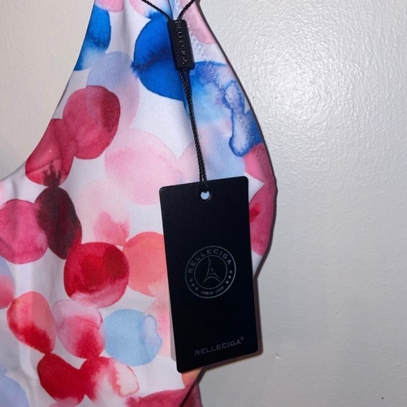 RELLECIGA Women's One Piece Thong Swimsuit NWT L - Picture 5 of 8